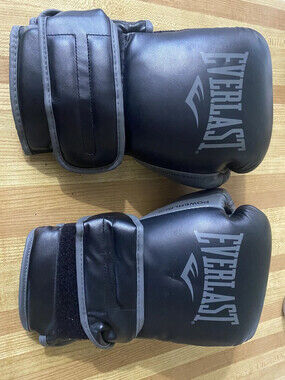 Everlast PowerLock “Choice of Champions” 14oz Boxing Sparring Gloves Black/Gray